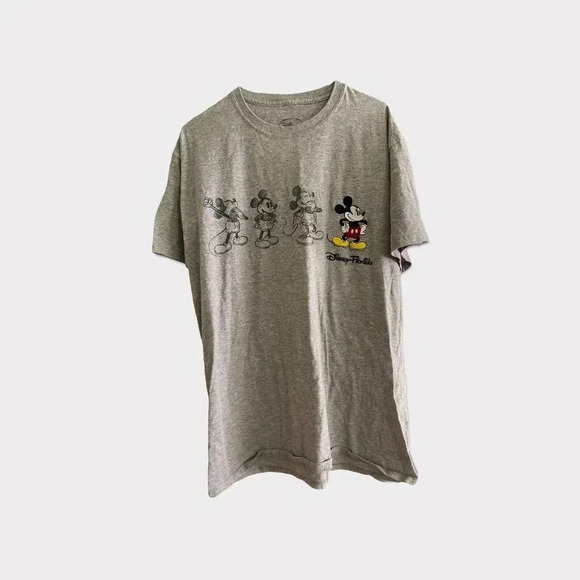DISNEY SIZE MEDIUM GRAY MICKEY MOUSE WITH EMBROIDERY - Picture 1 of 3